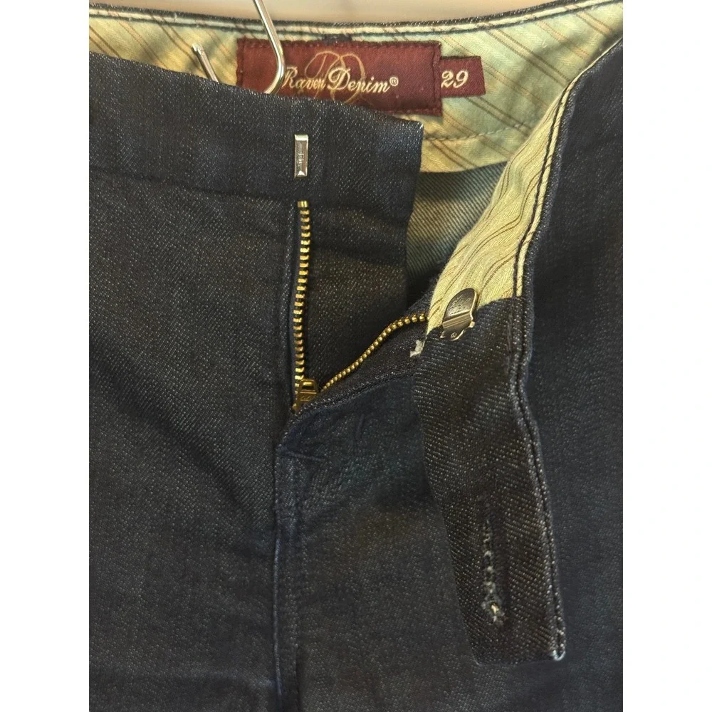 Raven Denim Mackenzie Raw Wash Made in USA Jeans size‎ 29 Inseam 32 Rise 10